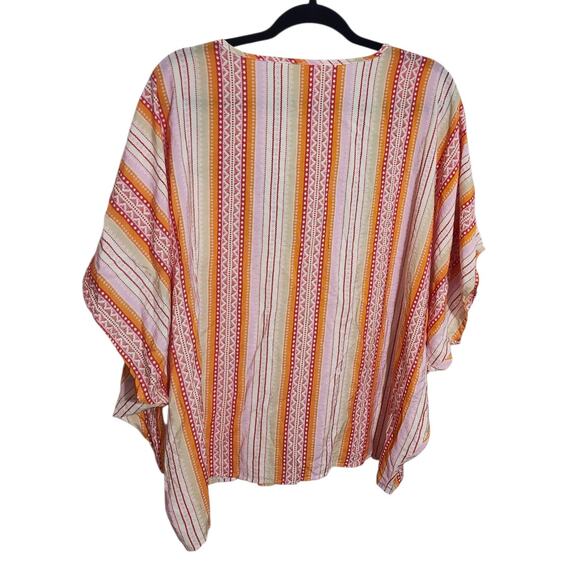Savanna Jane Sunrise Embroidered Boho Poncho Blouse Top S/M Festival Vibe - Picture 5 of 7